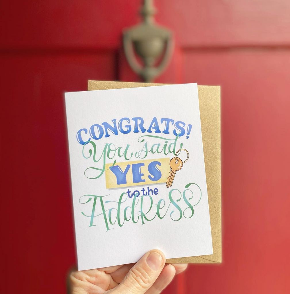 Congrats! You said yes to the address greeting card