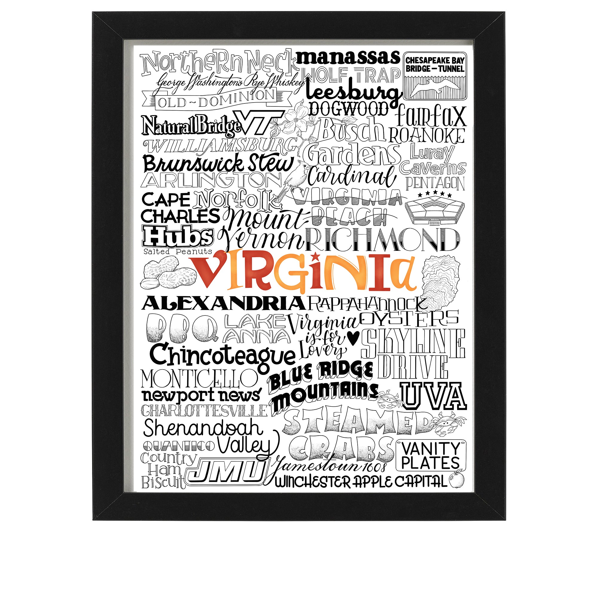 Virginia Type Mashup Art Print – Maggie Moore Studio