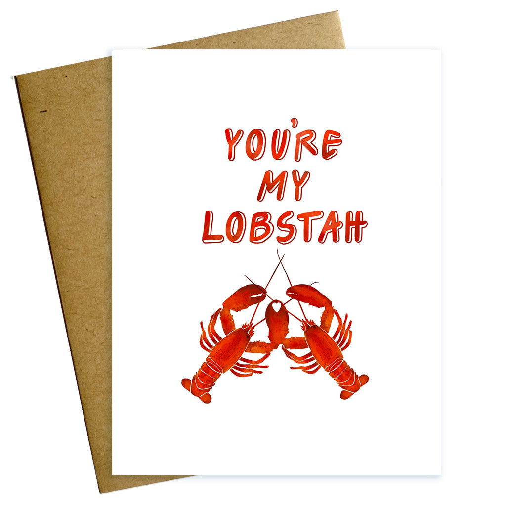 you're my lobster friends themed valentine card